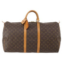 LOUIS VUITTON Monogram Keepall 55 Boston Bag M41424 LV Auth 184149A-13