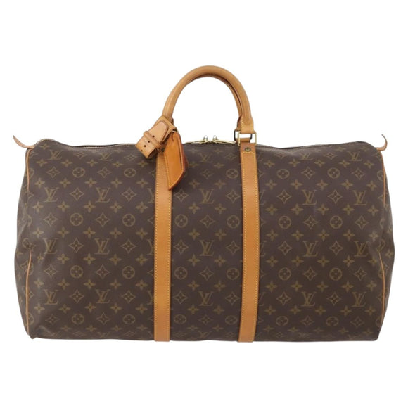 LOUIS VUITTON Monogram Keepall 55 Boston Bag M41424 LV Auth 184149A