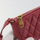 Miu Miu Pouch Leather Pink Gold Auth 184151-9