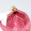 Miu Miu Pouch Leather Pink Gold Auth 184151-19
