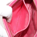Miu Miu Pouch Leather Pink Gold Auth 184151-11