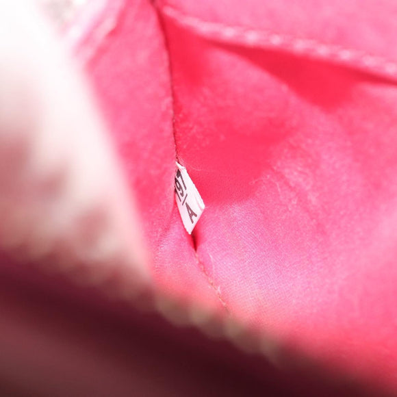 Miu Miu Pouch Leather Pink Gold Auth 184151
