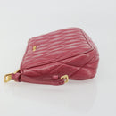 Miu Miu Pouch Leather Pink Gold Auth 184151-4