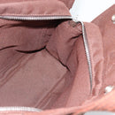 HERMES Her Line Tote PM Tote Bag Canvas Brown Silver Auth 184152-17