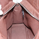 HERMES Her Line Tote PM Tote Bag Canvas Brown Silver Auth 184152-18