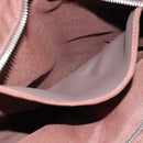HERMES Her Line Tote PM Tote Bag Canvas Brown Silver Auth 184152-19