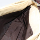 FENDI Zucca Canvas Mamma Baguette Schultertasche Beige Silber Auth 184155-18
