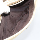 FENDI Zucca Canvas Mamma Baguette Schultertasche Beige Silber Auth 184155-19