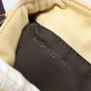 FENDI Zucca Canvas Mamma Baguette Schultertasche Beige Silber Auth 184155-21
