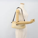 FENDI Zucca Canvas Mamma Baguette Schultertasche Beige Silber Auth 184155-22
