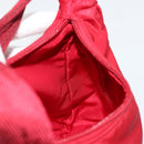 PRADA Hand Pouch Nylon Red Silver Auth 184157-19