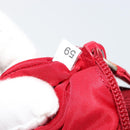 PRADA Hand Pouch Nylon Red Silver Auth 184157-20
