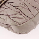 Miu Miu Matelasse Shoulder Bag Leather 2way Beige Gold Auth 184159A-15