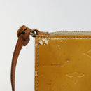 LOUIS VUITTON Monogram Vernis Lexington Pouch Beige M91010 LV Auth 184160-15