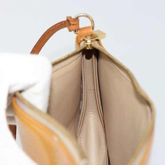 LOUIS VUITTON Monogram Vernis Lexington Pouch Beige M91010 LV Auth 184160