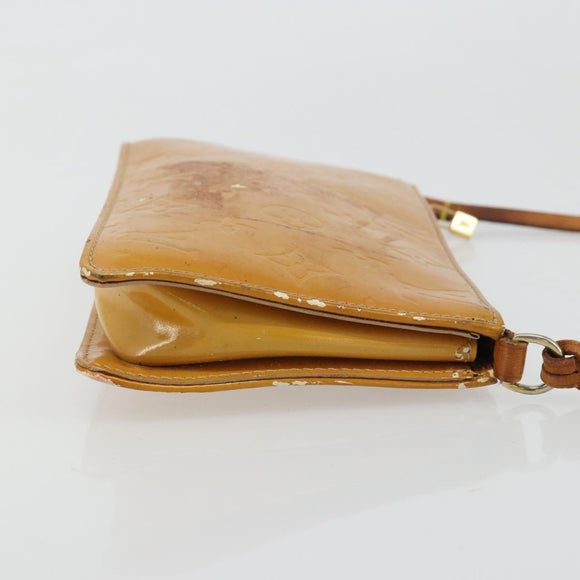LOUIS VUITTON Monogram Vernis Lexington Pouch Beige M91010 LV Auth 184160