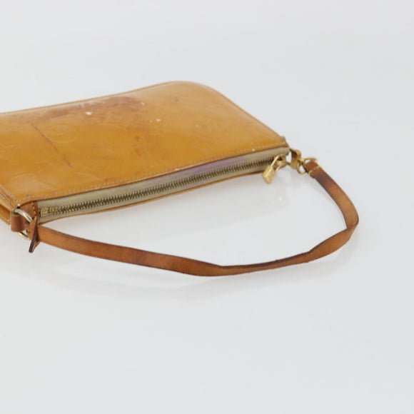 LOUIS VUITTON Monogram Vernis Lexington Pouch Beige M91010 LV Auth 184160