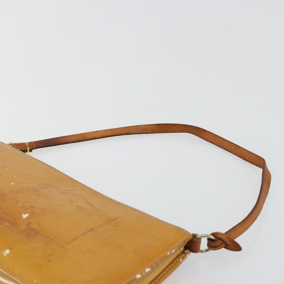 LOUIS VUITTON Monogram Vernis Lexington Pouch Beige M91010 LV Auth 184160