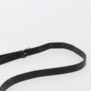 CELINE Circle Shoulder Bag Leather Black Gold Auth 184161A-8