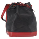 LOUIS VUITTON Epi Noe Shoulder Bag Bicolor Black Red M44017 LV Auth 184162-1