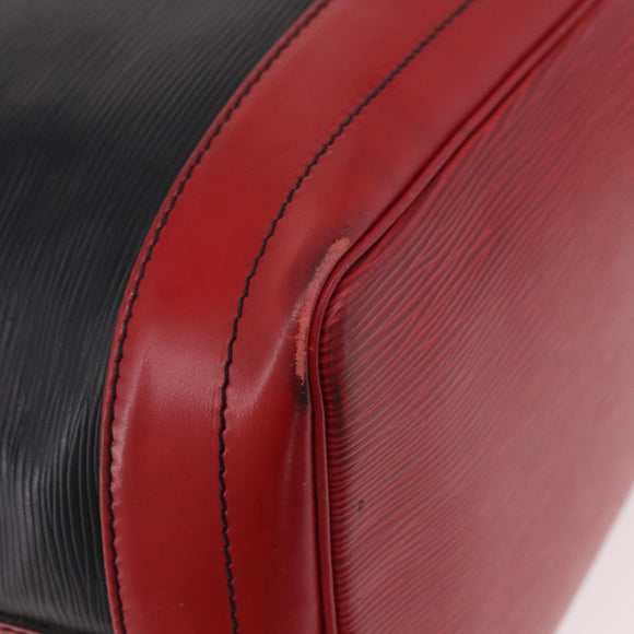 LOUIS VUITTON Epi Noe Shoulder Bag Bicolor Black Red M44017 LV Auth 184162