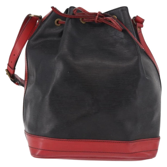 LOUIS VUITTON Epi Noe Shoulder Bag Bicolor Black Red M44017 LV Auth 184162