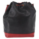 LOUIS VUITTON Epi Noe Shoulder Bag Bicolor Black Red M44017 LV Auth 184162-2