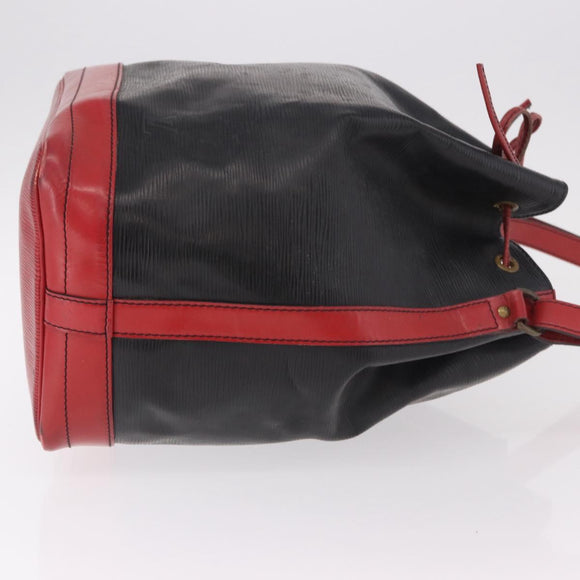 LOUIS VUITTON Epi Noe Shoulder Bag Bicolor Black Red M44017 LV Auth 184162