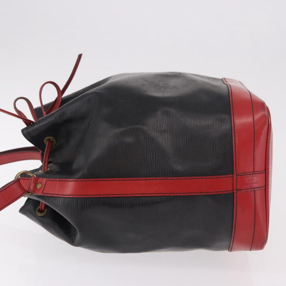 LOUIS VUITTON Epi Noe Shoulder Bag Bicolor Black Red M44017 LV Auth 184162