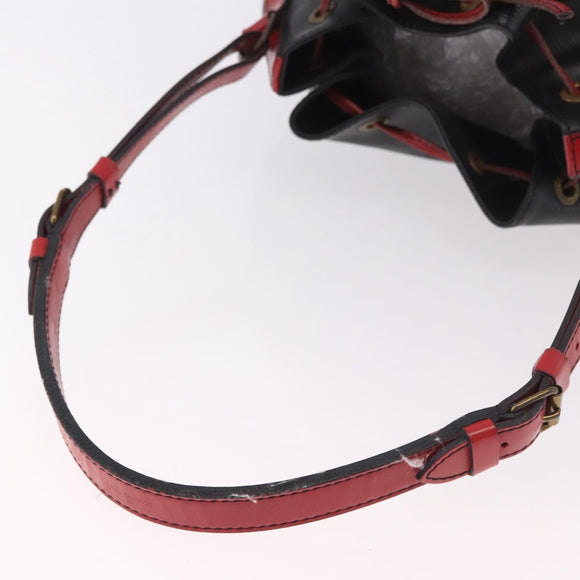 LOUIS VUITTON Epi Noe Shoulder Bag Bicolor Black Red M44017 LV Auth 184162