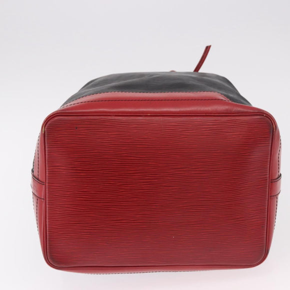 LOUIS VUITTON Epi Noe Shoulder Bag Bicolor Black Red M44017 LV Auth 184162