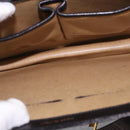 CELINE Horse Carriage Shoulder Bag Leather Black Gold Auth 184168-21