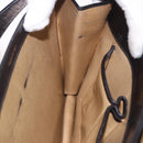 CELINE Horse Carriage Shoulder Bag Leather Black Gold Auth 184168-23