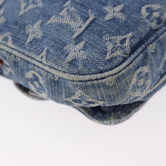 LOUIS VUITTON Monogram Denim Pochette Fairfax Bag Blue M82948 LV Auth 184169SAV