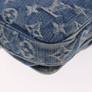 LOUIS VUITTON Monogram Denim Pochette Fairfax Bag Blue M82948 LV Auth 184169SAV-16