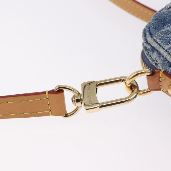 LOUIS VUITTON Monogram Denim Pochette Fairfax Bag Blue M82948 LV Auth 184169SAV