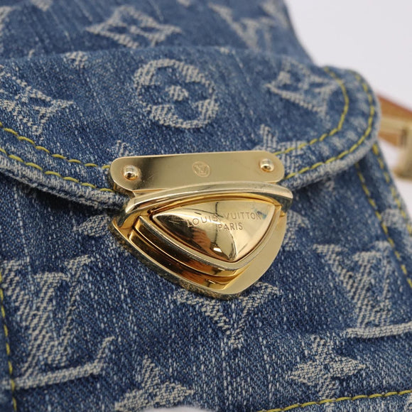 LOUIS VUITTON Monogram Denim Pochette Fairfax Bag Blue M82948 LV Auth 184169SAV