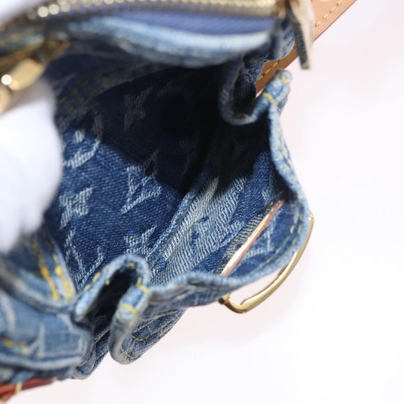 LOUIS VUITTON Monogram Denim Pochette Fairfax Bag Blue M82948 LV Auth 184169SAV
