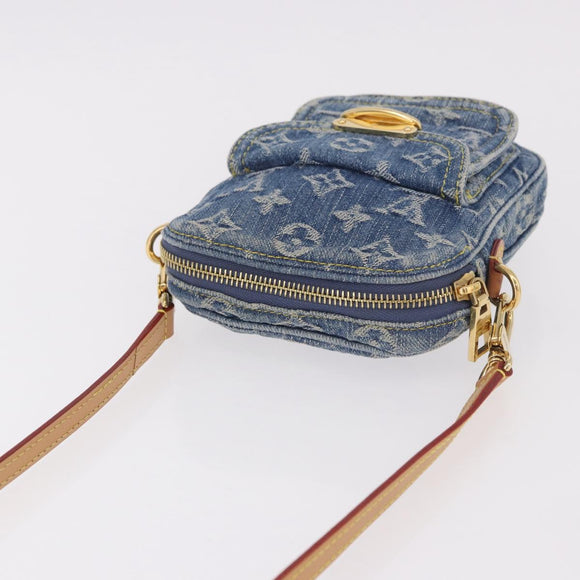 LOUIS VUITTON Monogram Denim Pochette Fairfax Bag Blue M82948 LV Auth 184169SAV