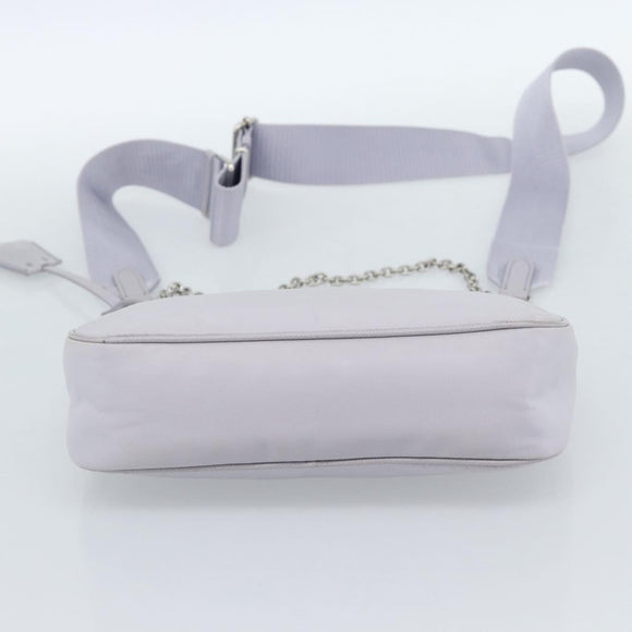 PRADA Shoulder Bag Nylon Purple Silver Auth 184170V