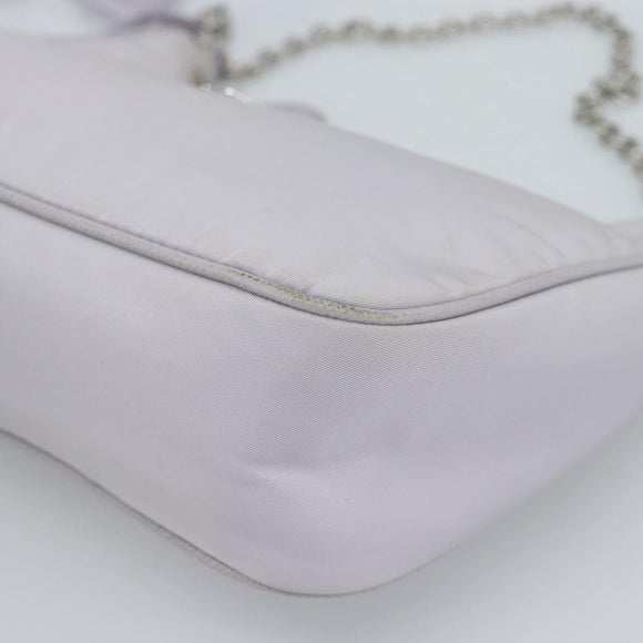 PRADA Shoulder Bag Nylon Purple Silver Auth 184170V