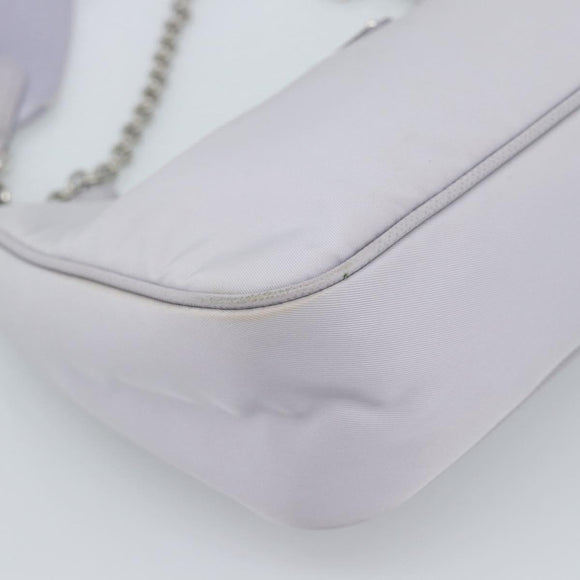 PRADA Shoulder Bag Nylon Purple Silver Auth 184170V