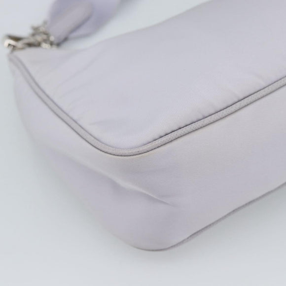 PRADA Shoulder Bag Nylon Purple Silver Auth 184170V