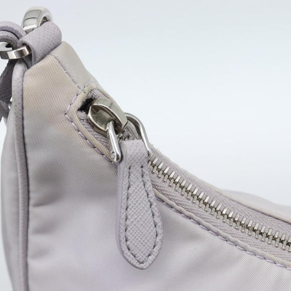 PRADA Shoulder Bag Nylon Purple Silver Auth 184170V