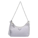 PRADA Shoulder Bag Nylon Purple Silver Auth 184170V-13