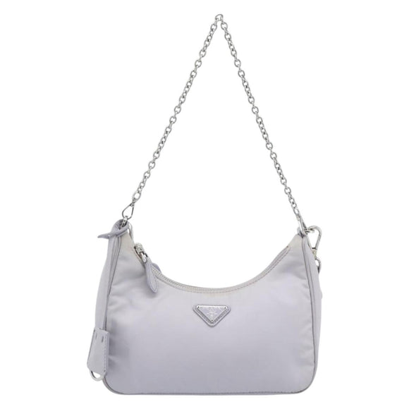 PRADA Shoulder Bag Nylon Purple Silver Auth 184170V