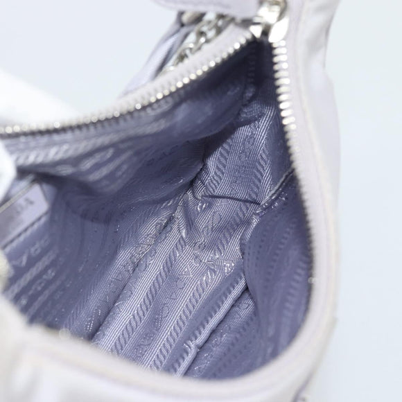 PRADA Shoulder Bag Nylon Purple Silver Auth 184170V