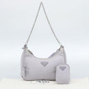 PRADA Shoulder Bag Nylon Purple Silver Auth 184170V-12