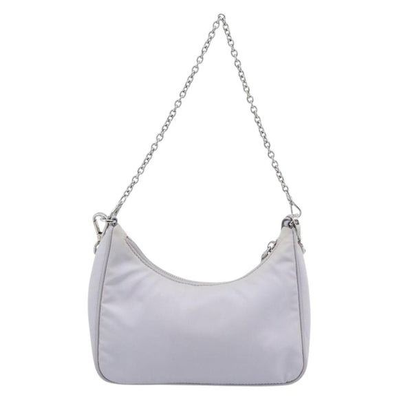 PRADA Shoulder Bag Nylon Purple Silver Auth 184170V