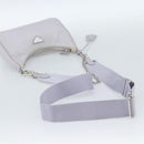 PRADA Shoulder Bag Nylon Purple Silver Auth 184170V-7